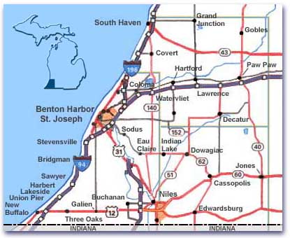 Map of Southwest Michigan